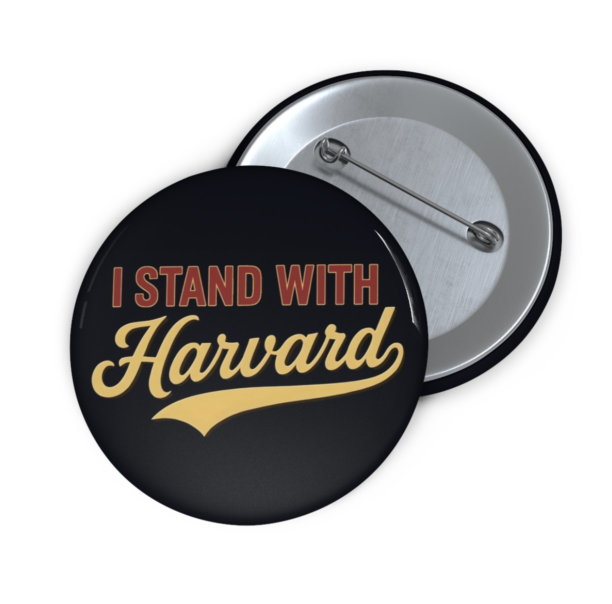 I Stand With Harvard Buttons