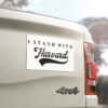 I Stand With Harvard Car Magnet