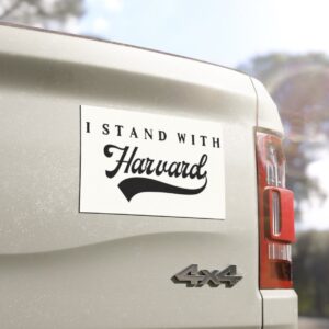 I Stand With Harvard Car Magnet