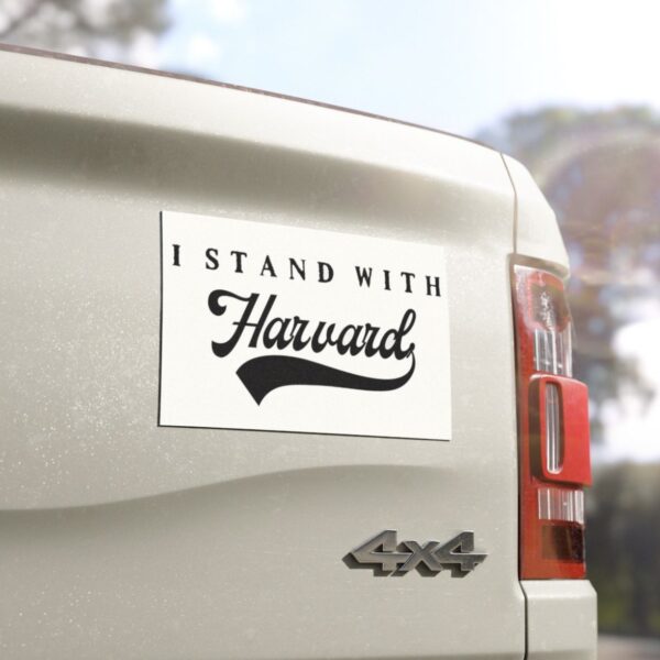 I Stand With Harvard Car Magnet