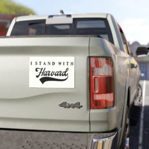 I Stand With Harvard Car Magnet