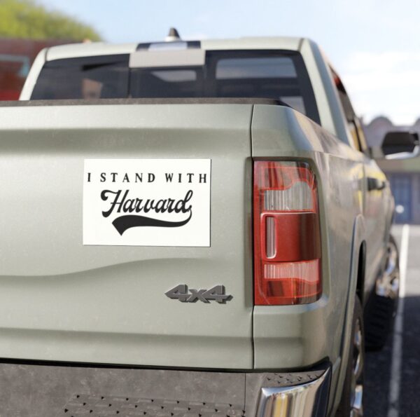 I Stand With Harvard Car Magnet