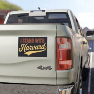 I Stand With Harvard Car Magnets