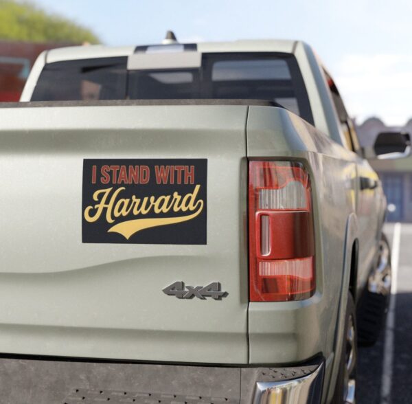 I Stand With Harvard Car Magnets