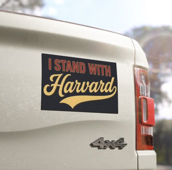 I Stand With Harvard Car Magnets