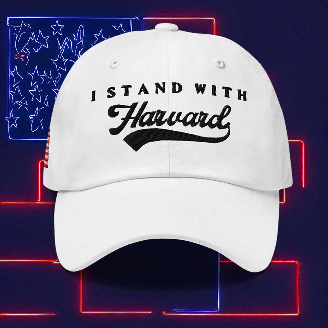 I Stand With Harvard Dad Hat