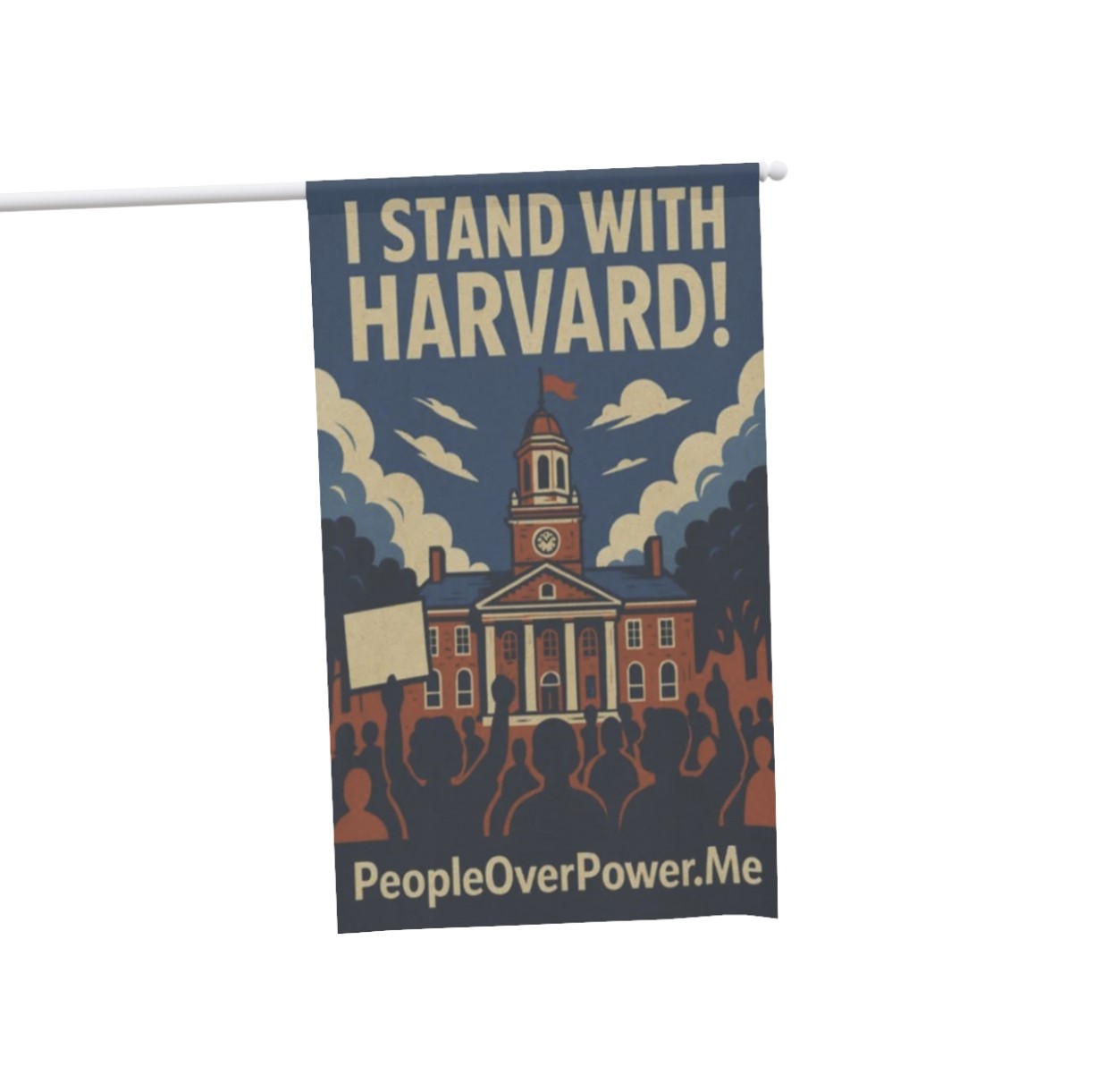 I Stand With Harvard Flag