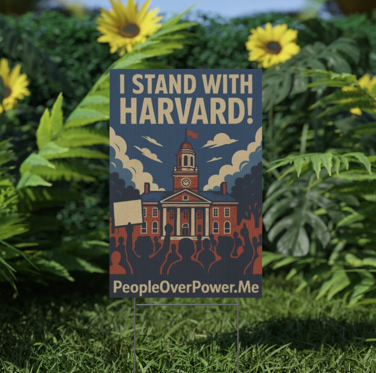 I Stand With Harvard Yard Sign